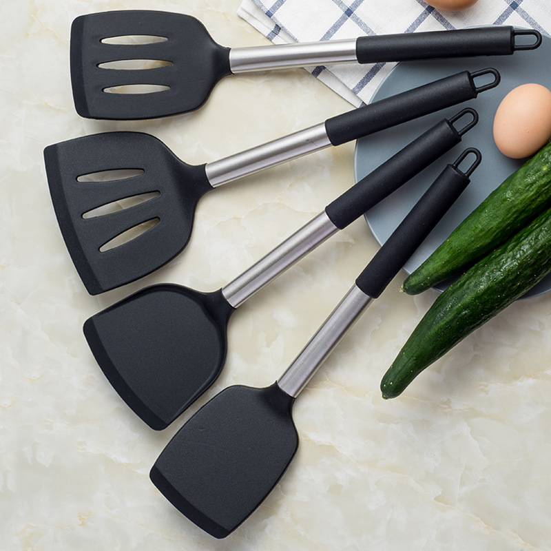 Hot Sale 4pcs Silicone Spatula Turner Set Home Gadgets Kitchen Utensils Nonstick Cookware Silicone Cooking Utensils Set