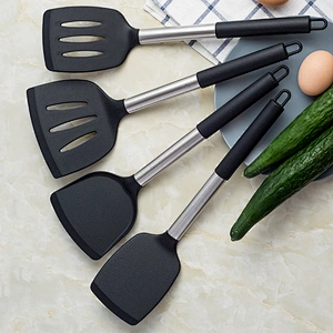 Hot Sale 4pcs Silicone Spatula Turner Set Home Gadgets Kitchen Utensils Nonstick Cookware Silicone Cooking Utensils Set
