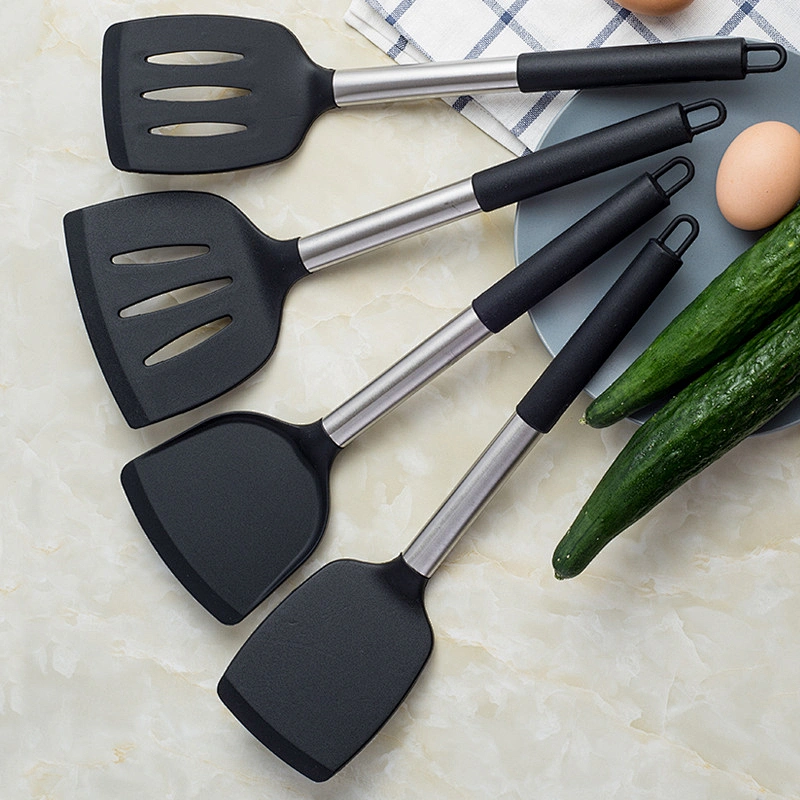 Hot Sale 4pcs Silicone Spatula Turner Set Home Gadgets Kitchen Utensils Nonstick Cookware Silicone Cooking Utensils Set